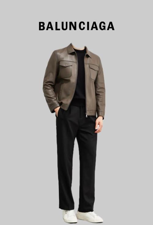 长款灰色皮衣怎么搭配