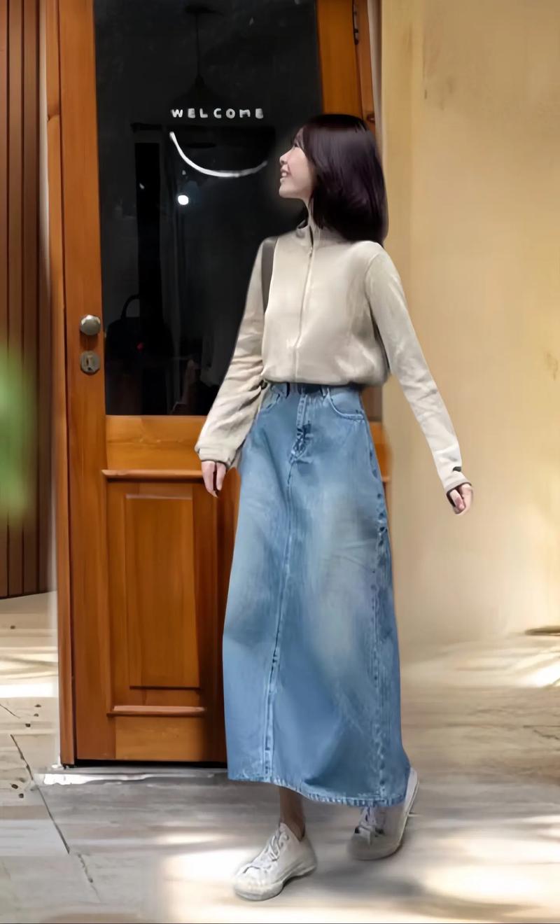 半身牛仔裙怎么搭配鞋