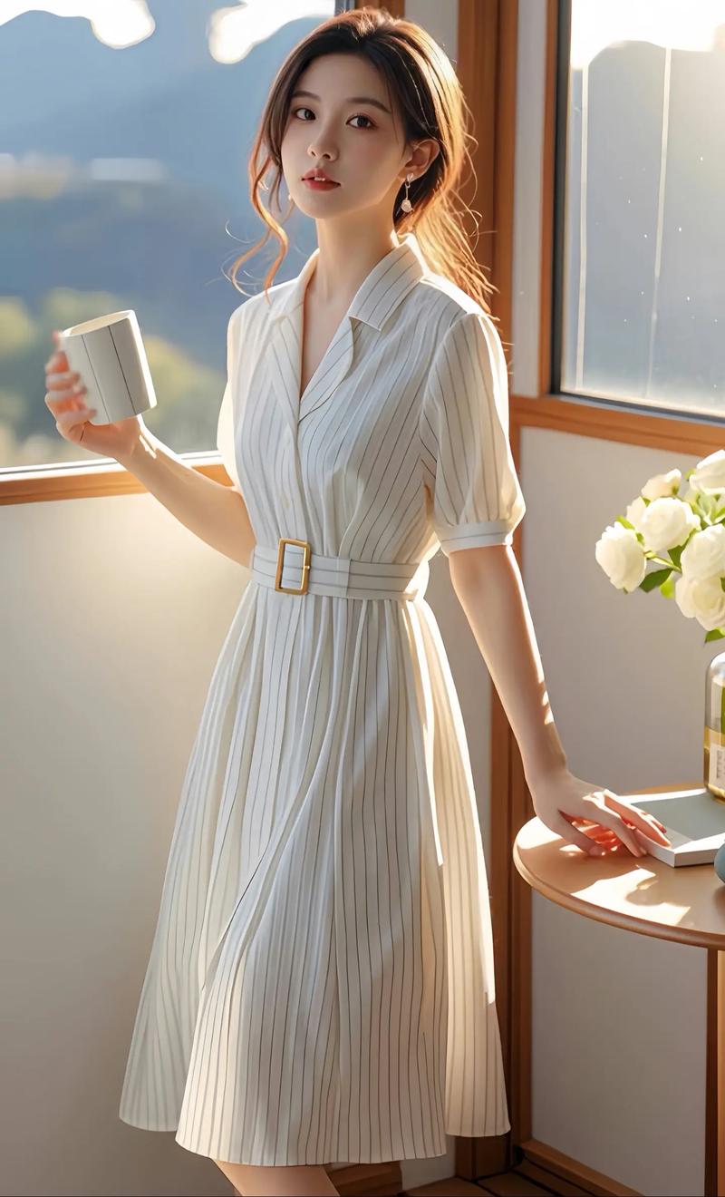 条纹打底裙怎么搭配