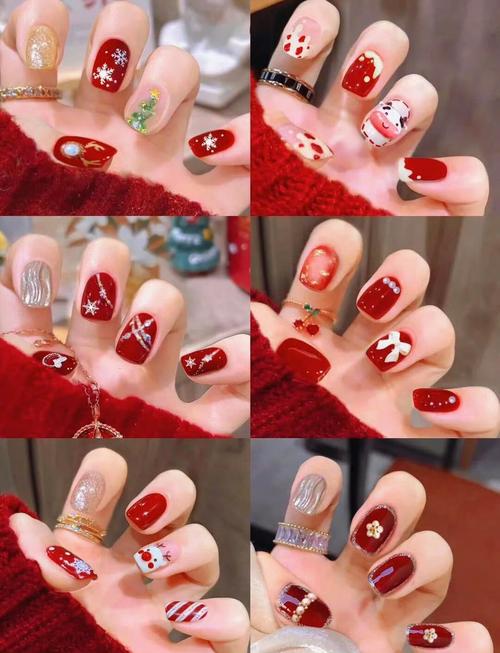 最新美甲2025红色