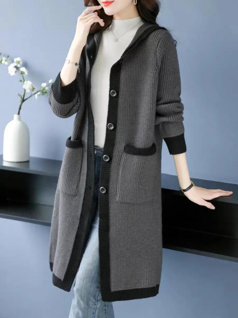 女装厚毛衣外套怎么搭配什么裤子图片