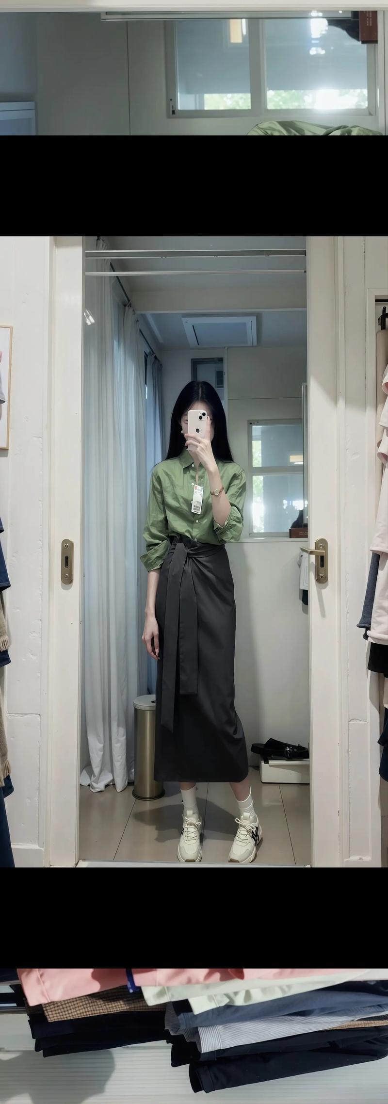 绿衬衫怎么搭配