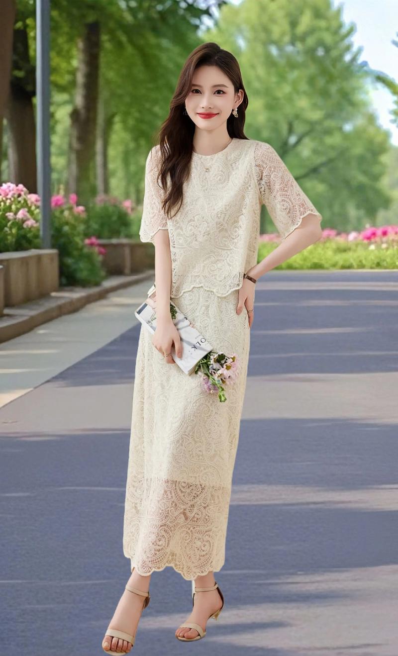 蕾丝镂空裙怎么搭配