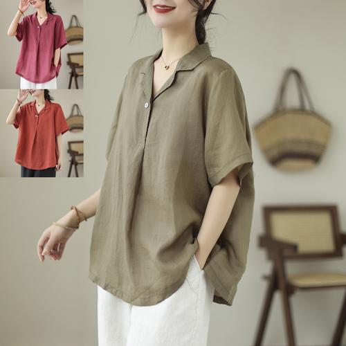 宽松棉麻衫怎么搭配