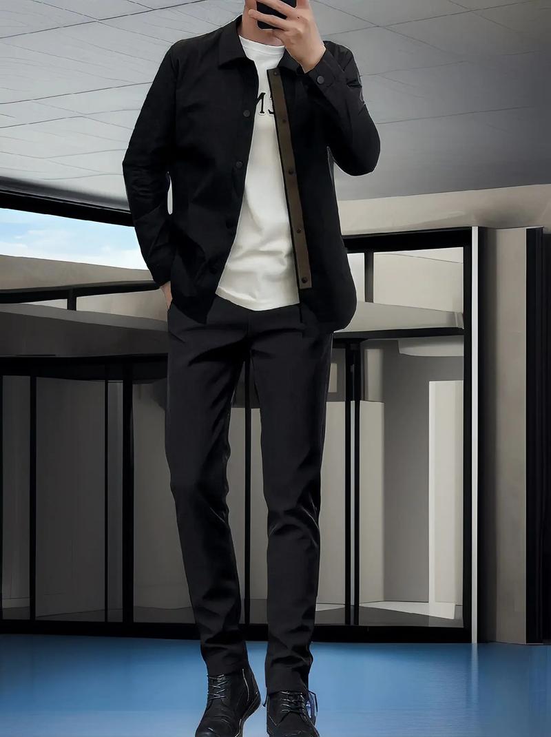 黑色男士休闲裤怎么搭配鞋子好看