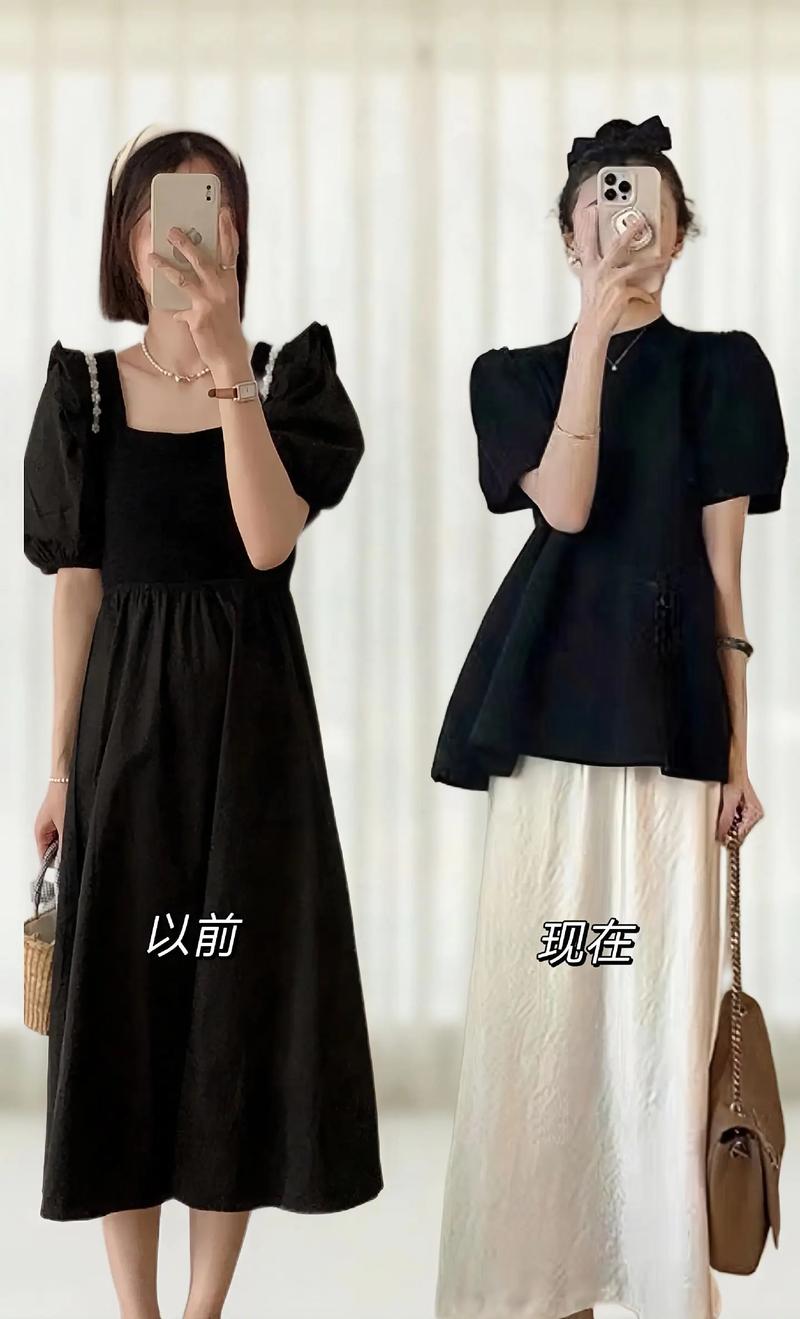黑色百褶短袖怎么搭配