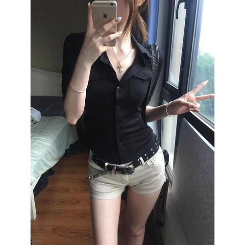 半截袖衬衫怎么搭配图片