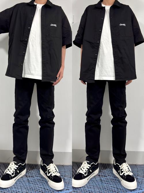 半截袖衬衫怎么搭配图片