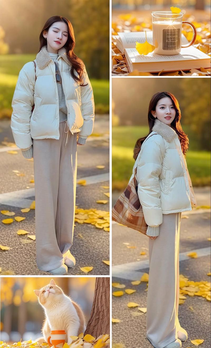 白色棉服短款怎么搭配