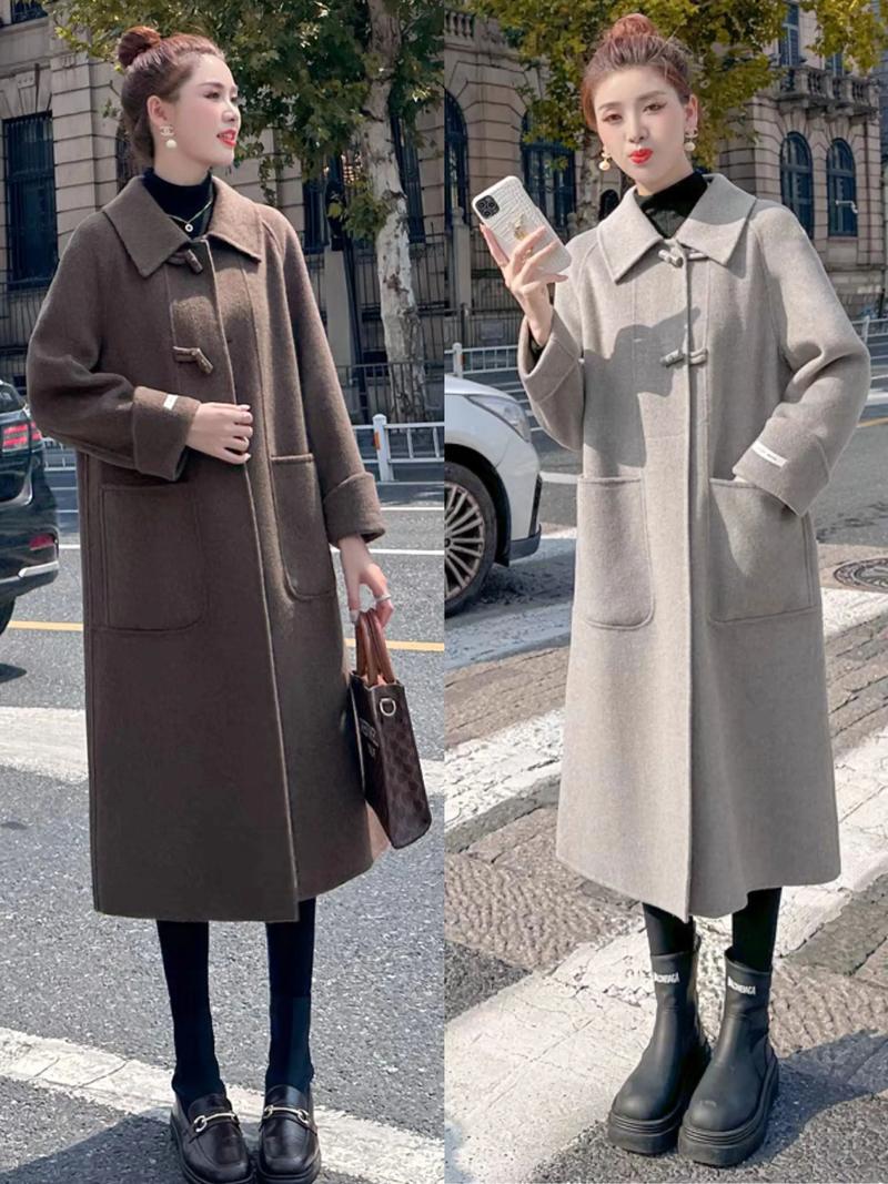 中长款毛呢风衣怎么搭配衣服好看