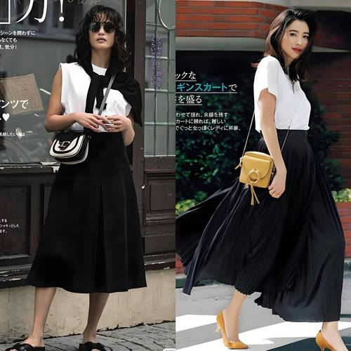 怎么搭配黑色半身裙