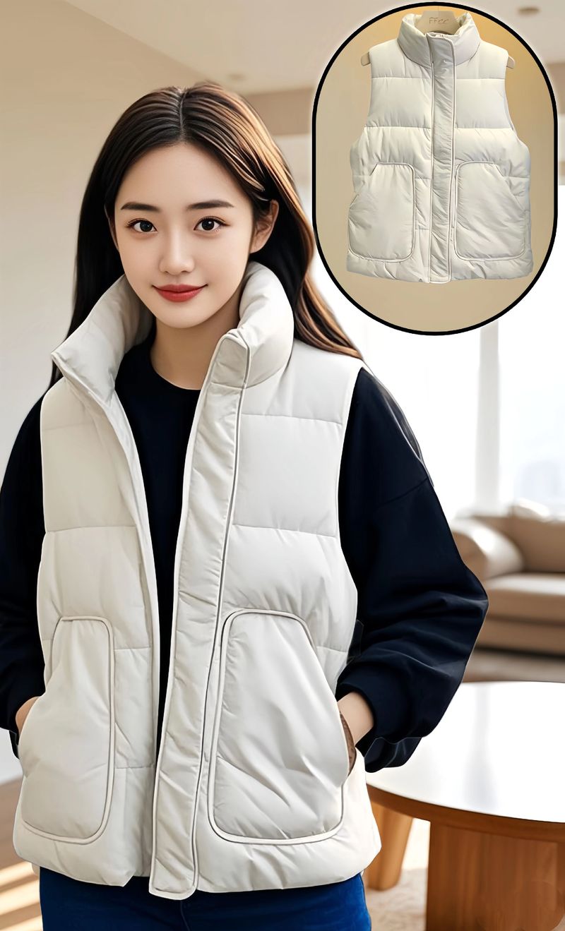 棉马甲配什么衣服