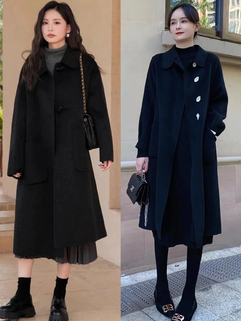 黑呢子大衣怎么搭配
