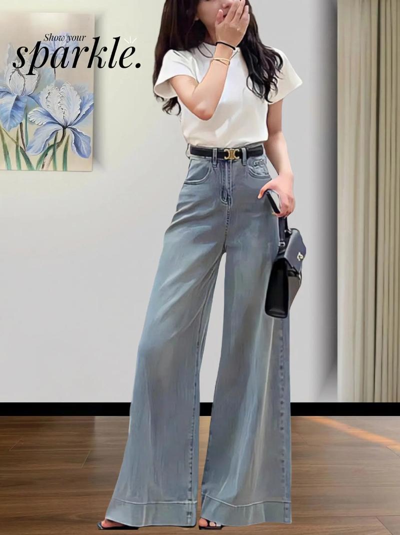 阔腿牛仔裤搭配什么鞋