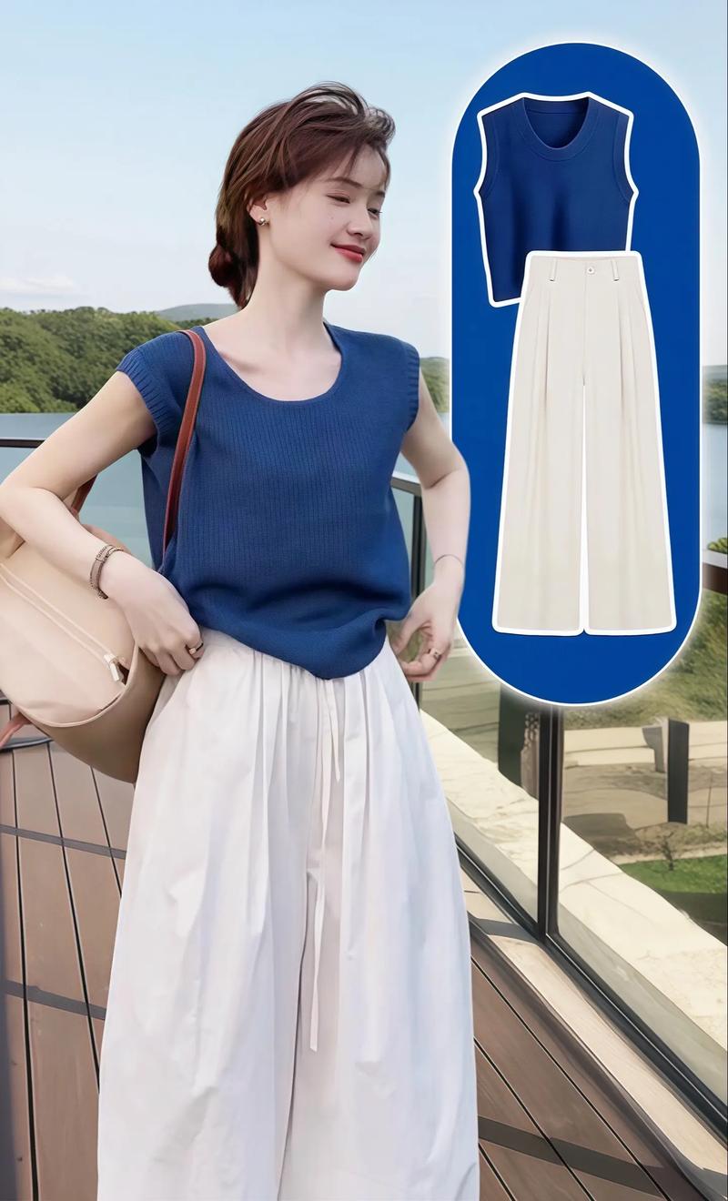 宝蓝色t恤怎么搭配外套和裤子