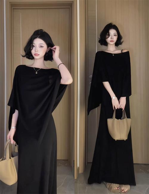 黑色连衣裙子怎么搭配