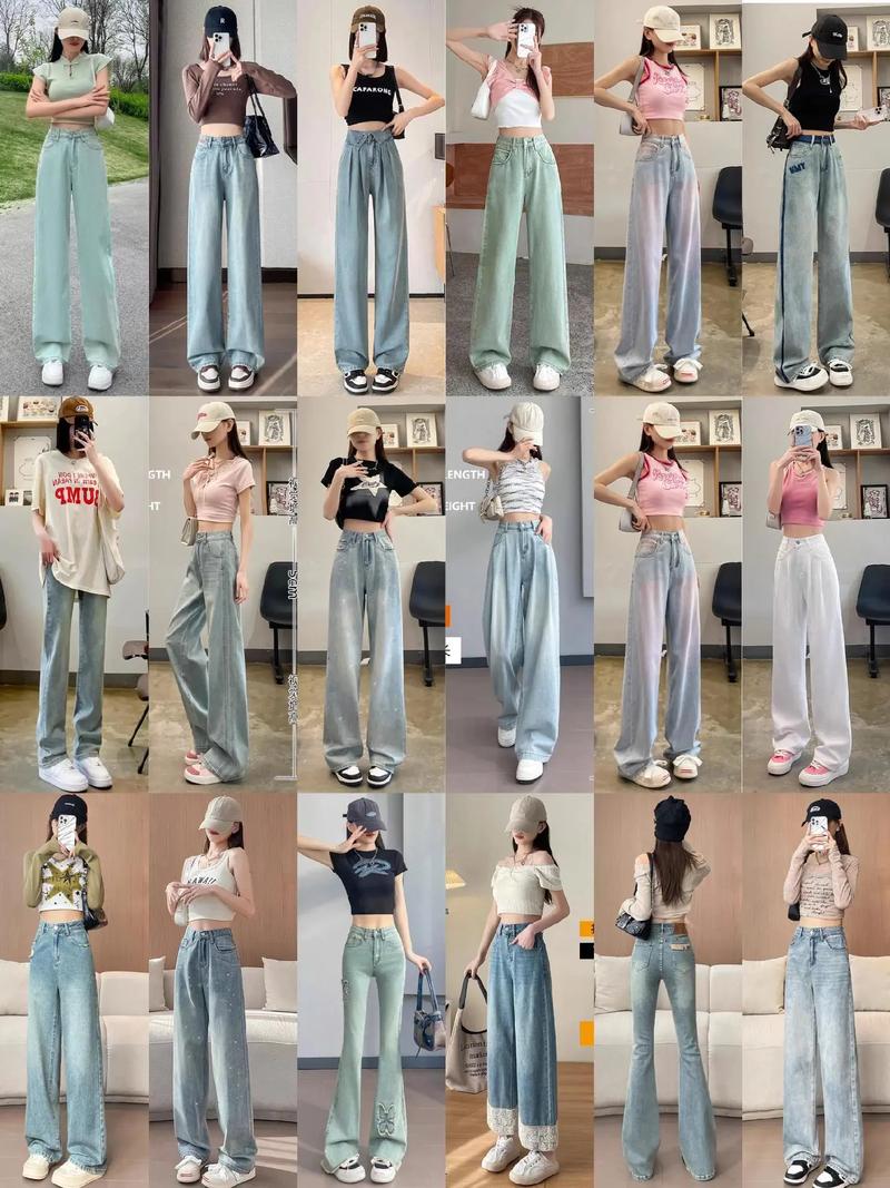 学生夏天穿牛仔裤怎么搭配图片