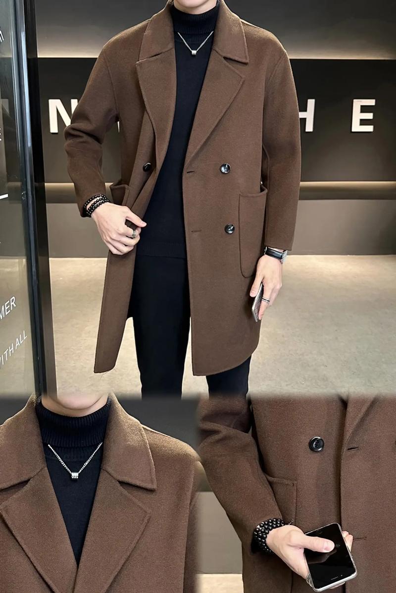 男声的毛呢大衣买大了怎么搭配