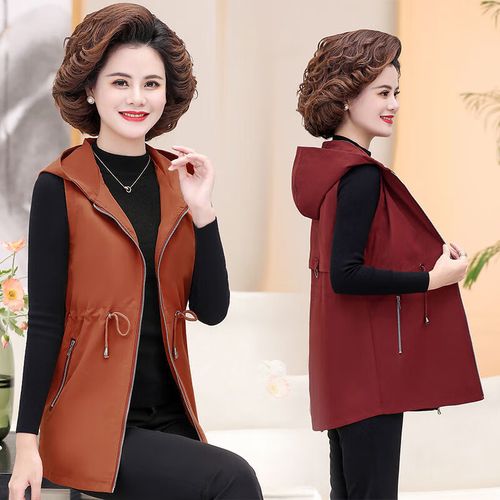 红色长款马甲怎么搭配