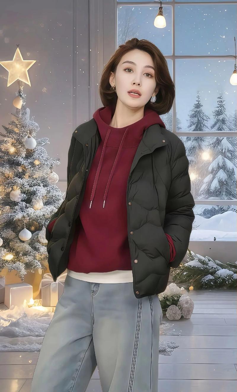 红色连帽卫衣怎么搭配