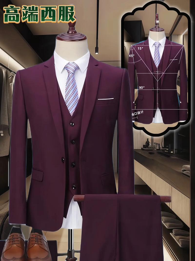 男士酒红色外套怎么搭配