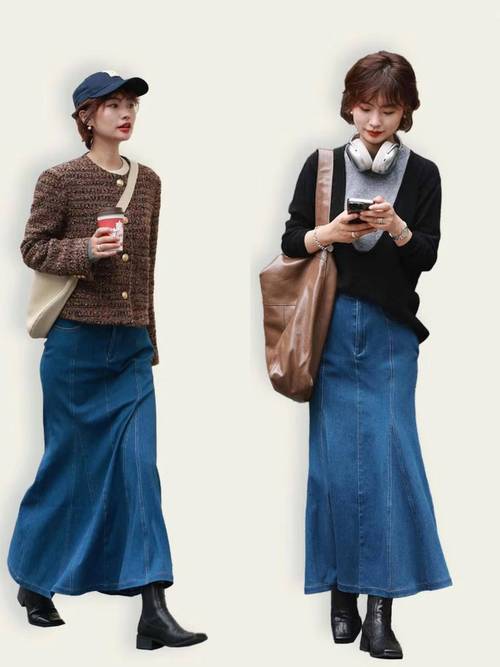 半身长裙配什么外套