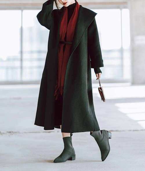 毛领大衣怎么搭配围巾