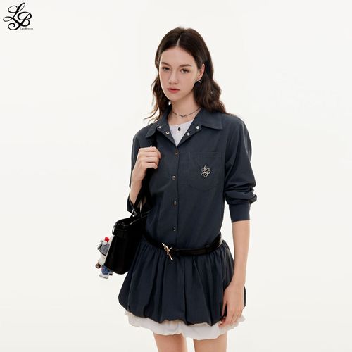 灰色条纹衬衣怎么搭配