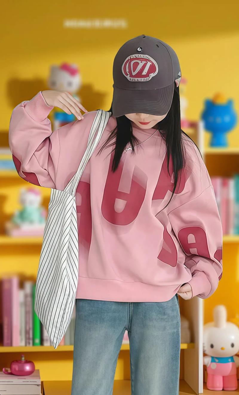 粉色卫衣怎么搭配图片