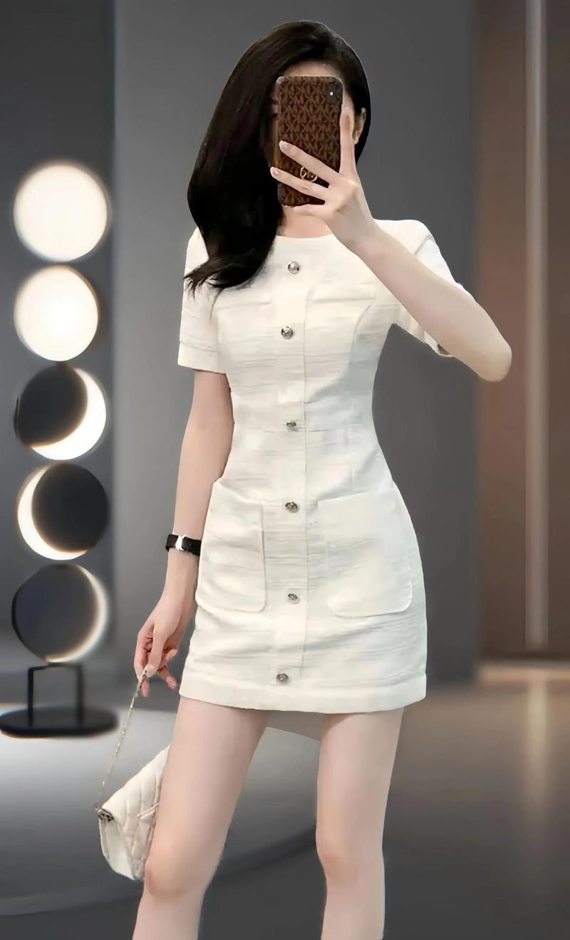 小香风连衣裙怎么搭配