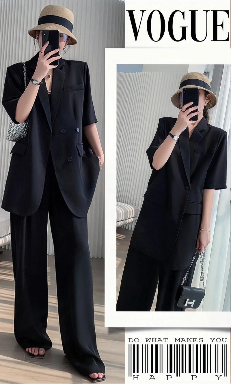 上身黑色西服怎么搭配