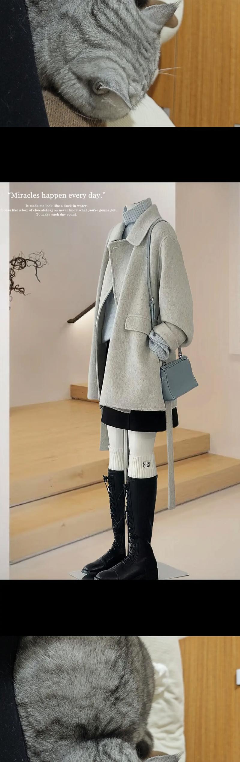 灰白色风衣怎么搭配图