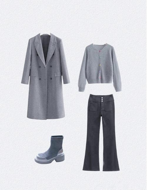 灰色圆领大衣怎么搭配