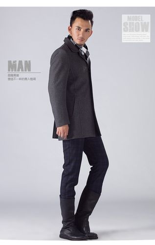 男装灰色大衣怎么搭配图片
