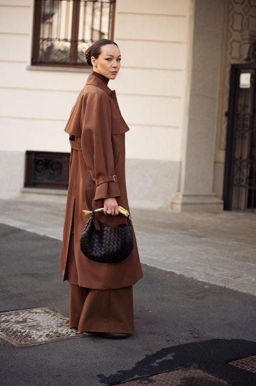 咖啡色的风衣怎么搭配