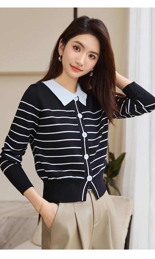 条纹小外套怎么搭配图片