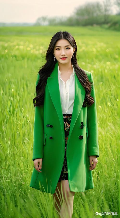 绿色尼外套怎么搭配图片