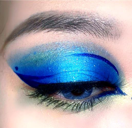 蓝色的眼影怎么搭配