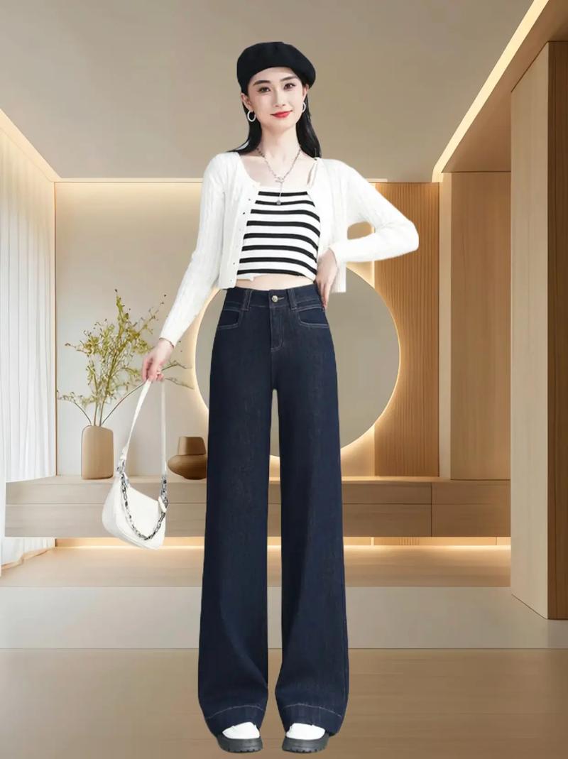 宽脚裤怎么搭配上衣