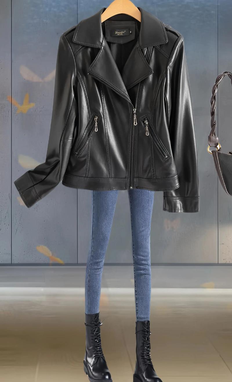 女款机车夹克怎么搭配