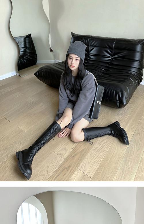 系带长靴怎么搭配