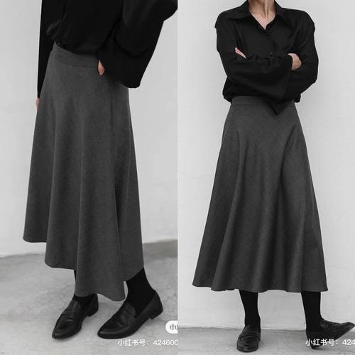 灰色针织长裙怎么搭配