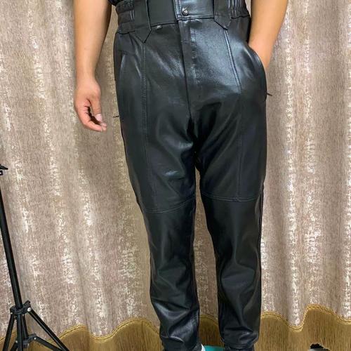 男皮裤怎么搭配照片