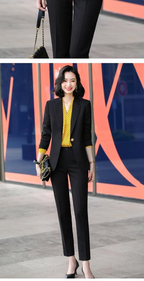 土黄色小西装怎么搭配图片