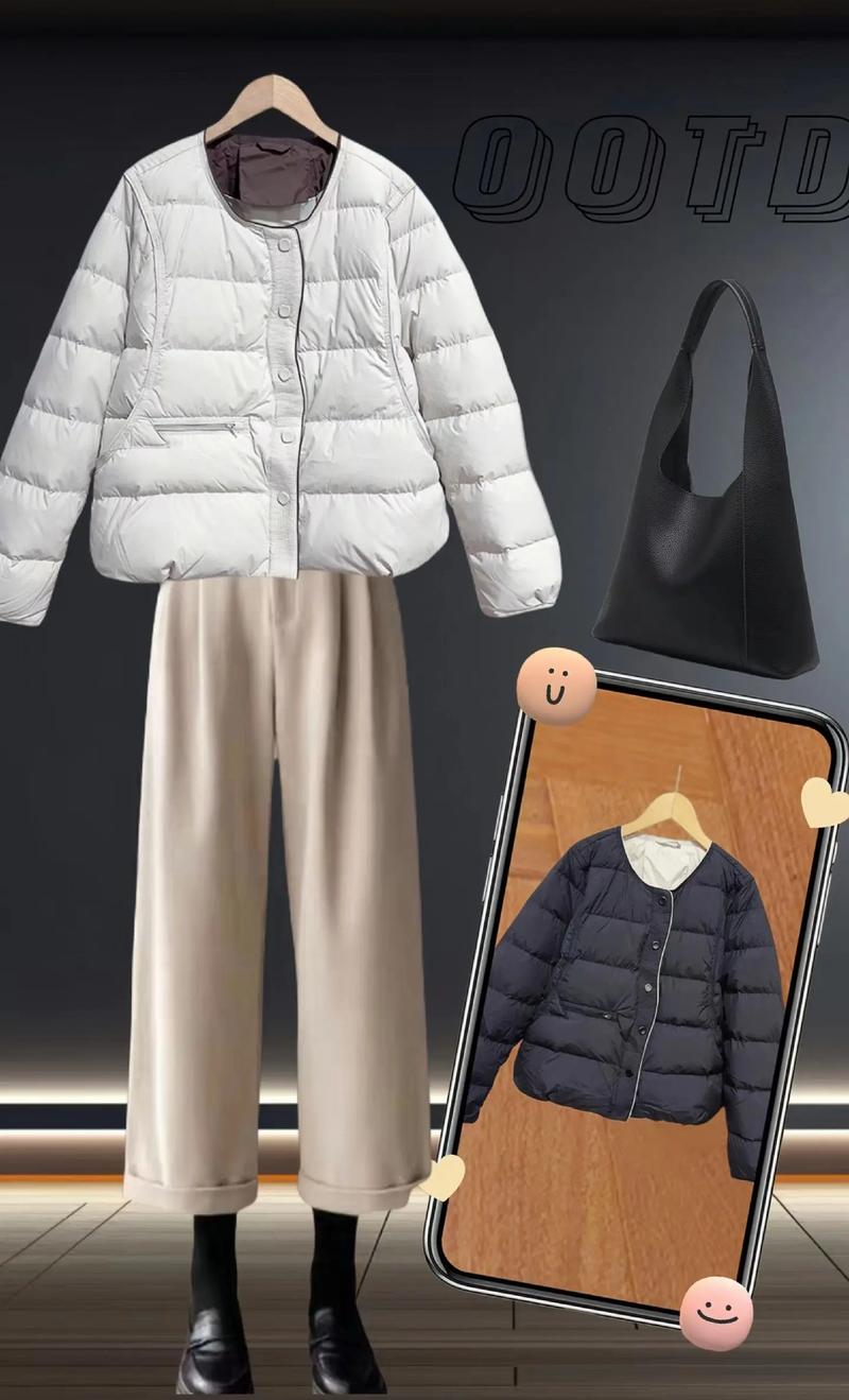 下面宽松的短棉袄怎么搭配