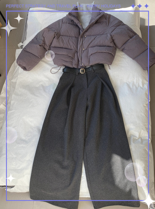 高腰羽绒服怎么搭配