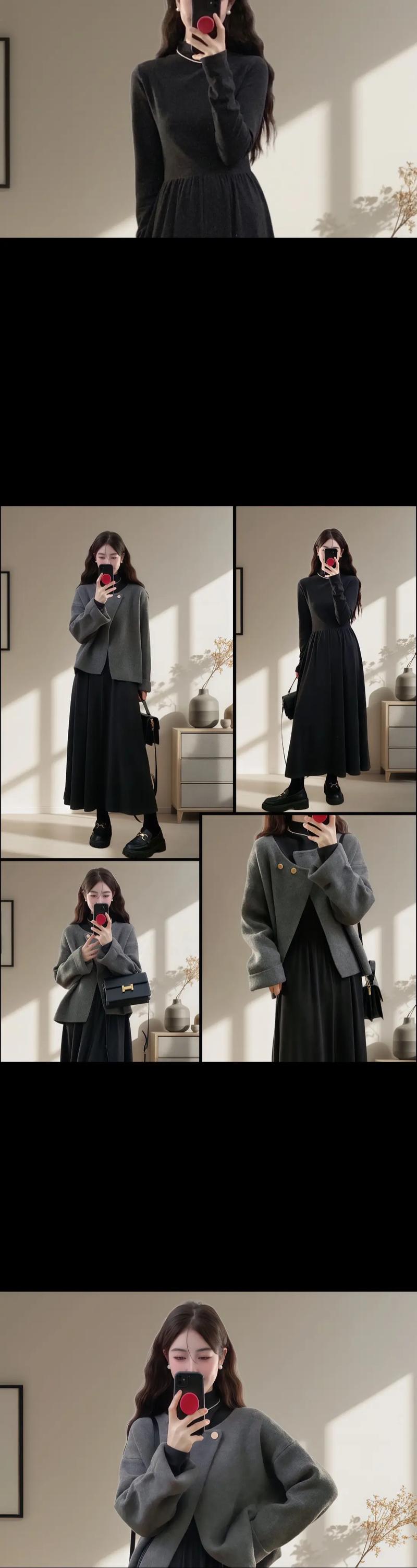 深灰裙子怎么搭配