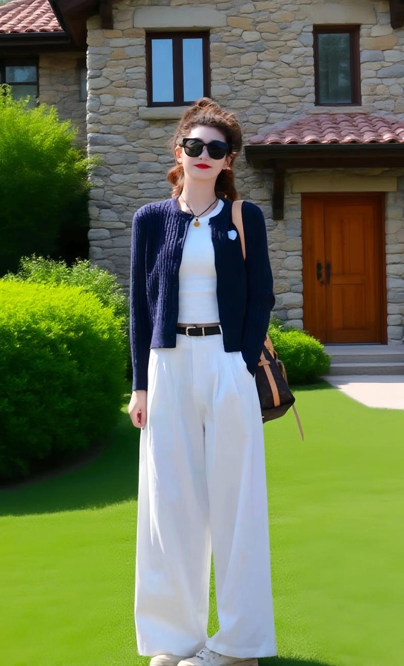 藏青色开衫怎么搭配