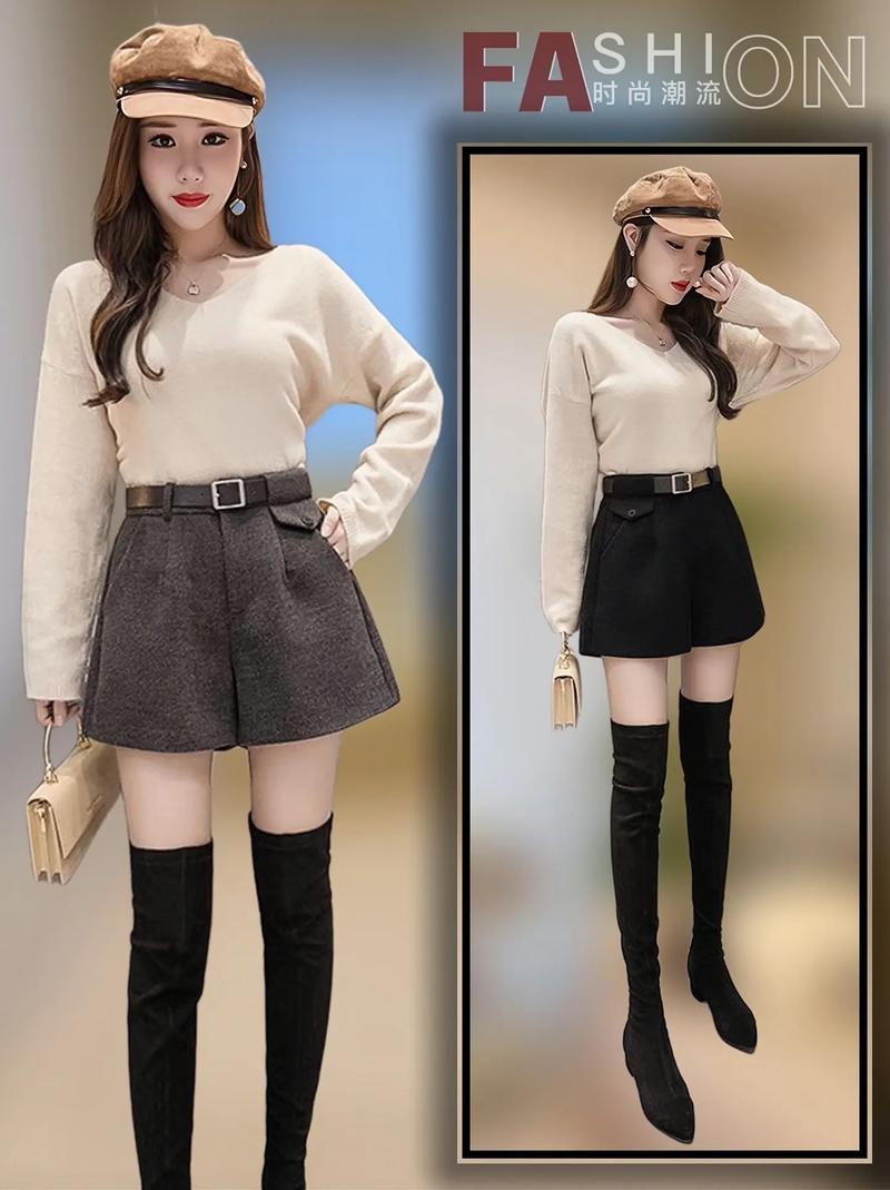 毛呢短裤怎么搭配