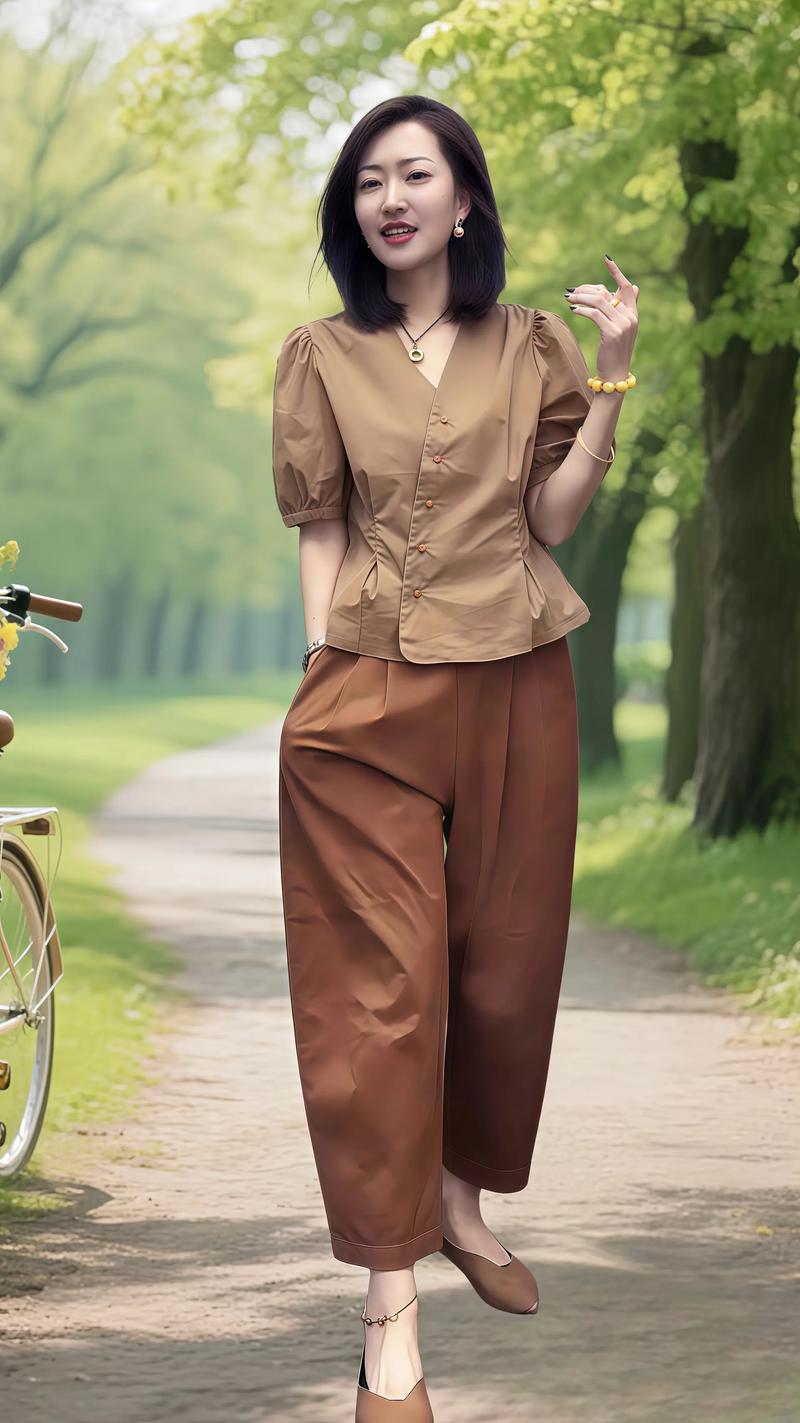 深咖色上衣配什么裤子